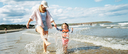 Direct beach access at Primrose Valley