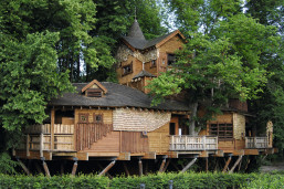 You can dine in the magnifcent treehouse at Alnwick