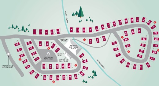 Map of Hafan y Môr Touring and Camping