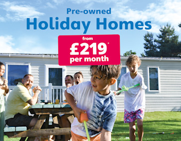 Buy with a 10% deposit and monthly payments from £219 per month at selected parks