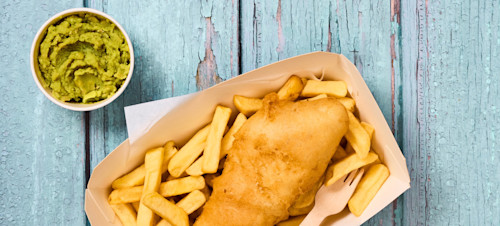 Fish and chips at The Lime Crab