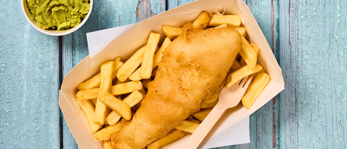 Fish and chips at The Lime Crab