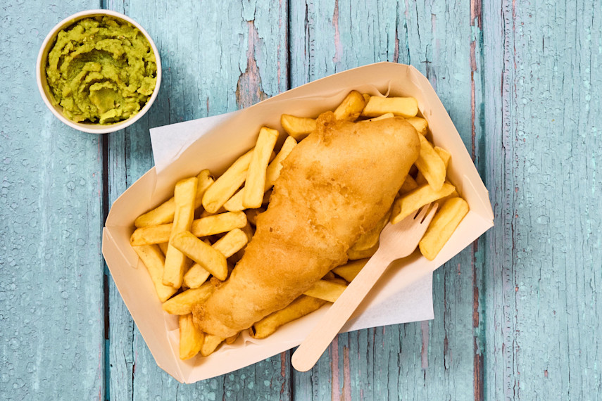 Fish and chips at The Lime Crab