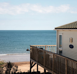 Representation of the view in a Signature Gold caravan at Lydstep Beach