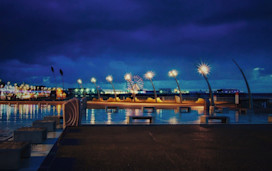 Blackpool Promenade at night 