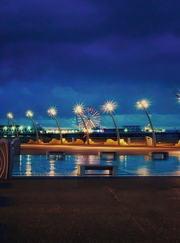 Blackpool Promenade at night 