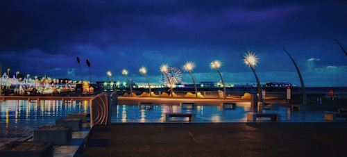 Blackpool Promenade at night 