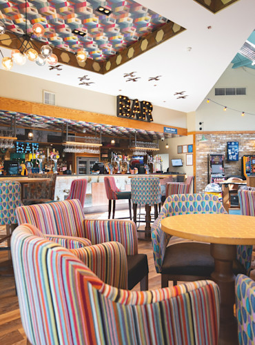 A light and colourful spot to unwind in