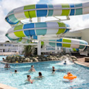 The outdoor pool at Perran Sands