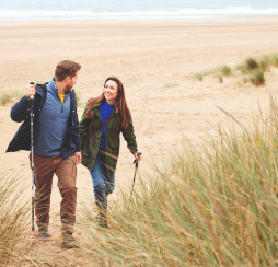 Walking the dunes at Golden Sands in Lincolnshire