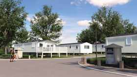 Computer graphic illustration of the new Royal Dornoch community at Seton Sands