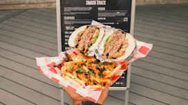 Smash burgers and loaded fries now being served at Littlesea, Dorset.