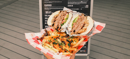 Smash burgers and loaded fries now being served at Littlesea, Dorset.