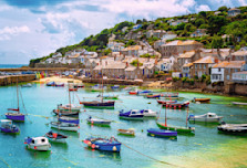 Mousehole Harbour in Penzance, Cornwall.