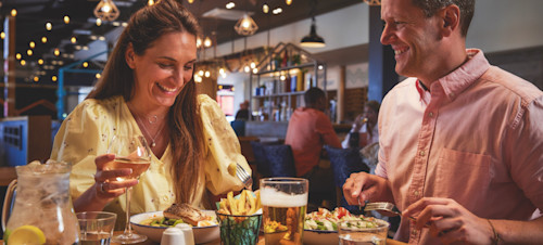 Enjoying the food (and company) in Coast House