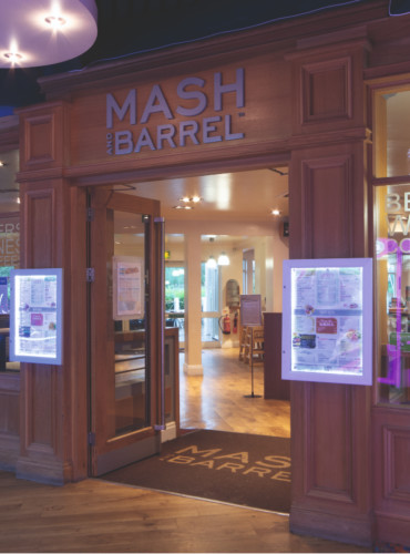 The entrance to the Mash and Barrel at Greenacres