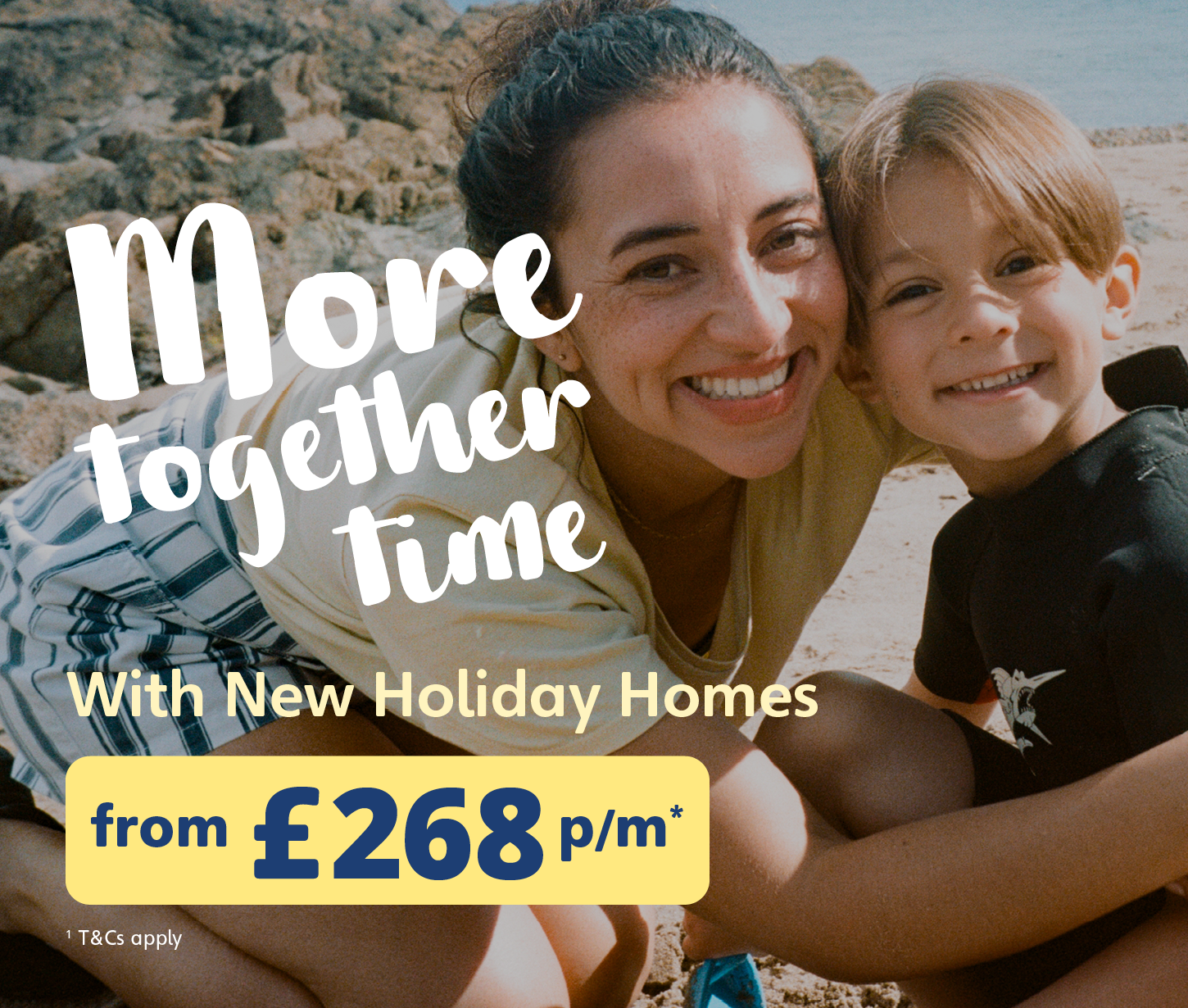 New holiday homes from £268 per month at selected parks. T&Cs apply
