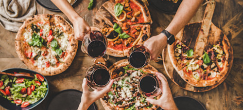 People eating at a restaurant