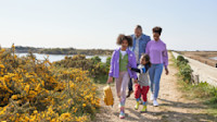 Walking alongside the lagoon