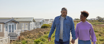 Walking alongside the lagoon