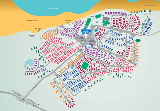 Map of Static Caravans for sale at Doniford Bay
