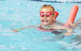Heated Outdoor and indoor pool at Doniford holiday park.