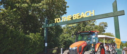 The Beach Train at Reighton Sands that operates on selected dates.