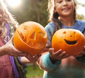 Halloween pumpkin carving at Haven