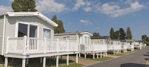 Caravans overlooking the sea