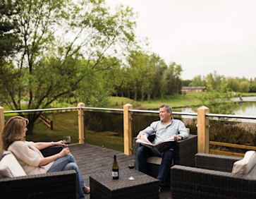 The lakeside lodges at Far Grange, Yorkshire