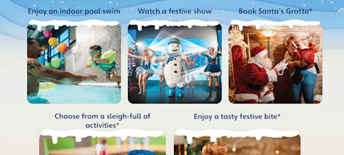 What's included in a Santa's festive fun day pass?