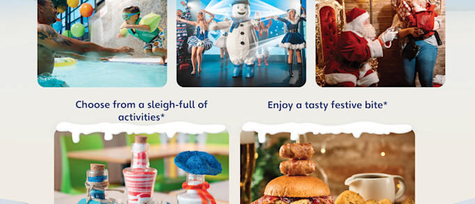 What's included in a Santa's festive fun day pass?