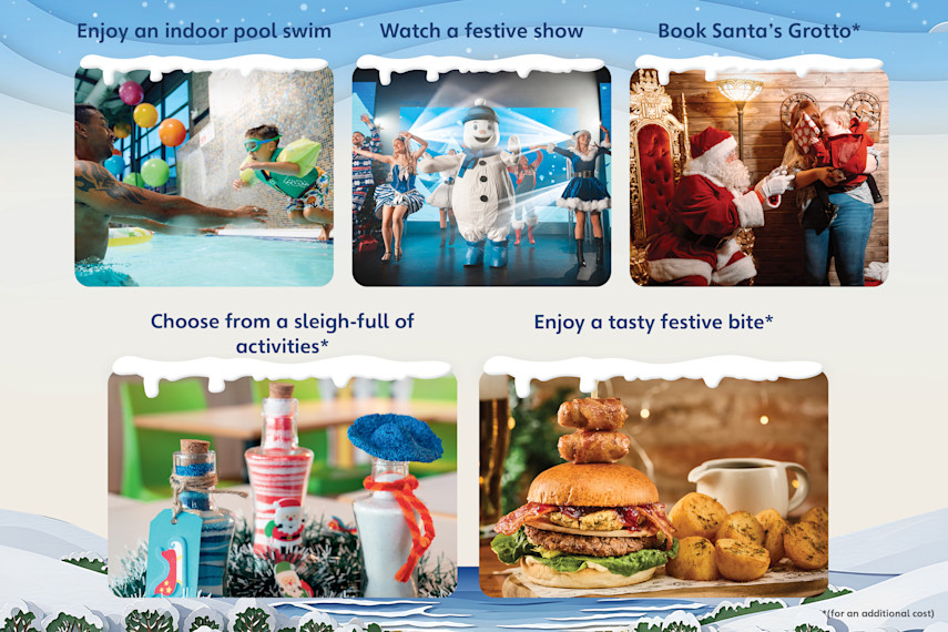 What's included in a Santa's festive fun day pass?