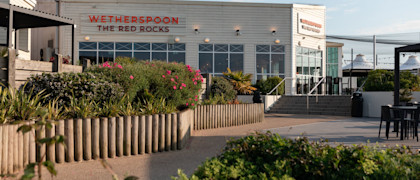 The Red Rocks Wetherspoon pub at Devon Cliffs