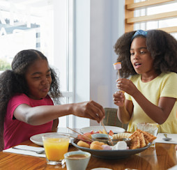 Sharing Chocolate Caramel Fondue