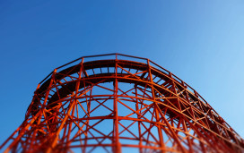 Wooden roller coaster