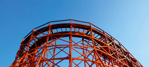 Wooden roller coaster