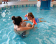 Toddler enjoying the pool at Haven