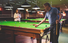 The Snooker Room with its three full-sized tables