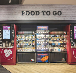 The food to go section with Costa Express machines at Craig Tara