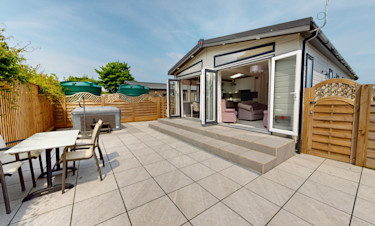 An example of a hot tub lodge at our Golden Sands Holiday Park in Mablethorpe, Lincolnshire