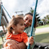 Toddler enjoying a play area at Haven