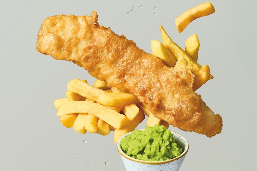 Fish and chips at The Lime Crab