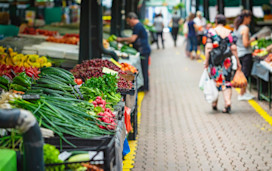 A person having fun eating at a festival in Norfolk