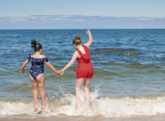 Two sandy beaches below Berwick park