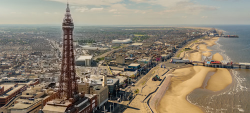 Drone view of Blackpool