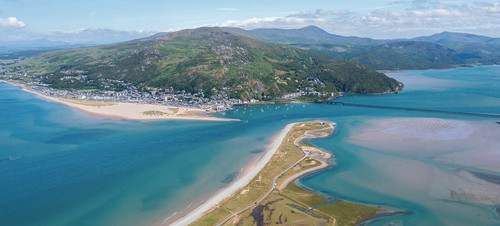 Barmouth, Gwynedd from above