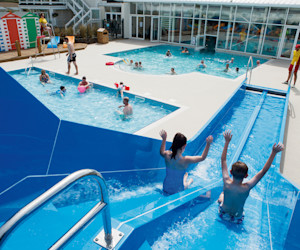 Indoor heated swimming pool at Riviere Sands