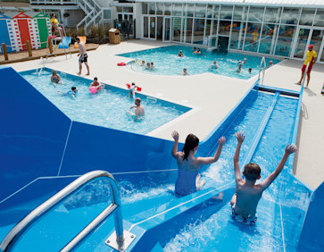 Indoor heated swimming pool at Riviere Sands