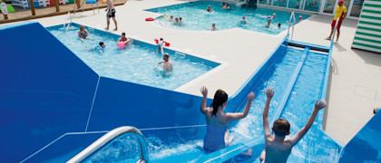 Indoor heated swimming pool at Riviere Sands